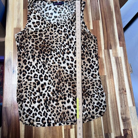Leopard Print Sleeveless Womens Top By Rampage L Polyester Blend Lightweight & S - Picture 5 of 7